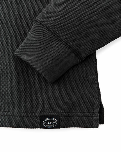 Filson Men Waffle Knit Thermal Crewneck - Faded Black