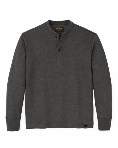 Filson Men Waffle Knit Henley - Charcoal