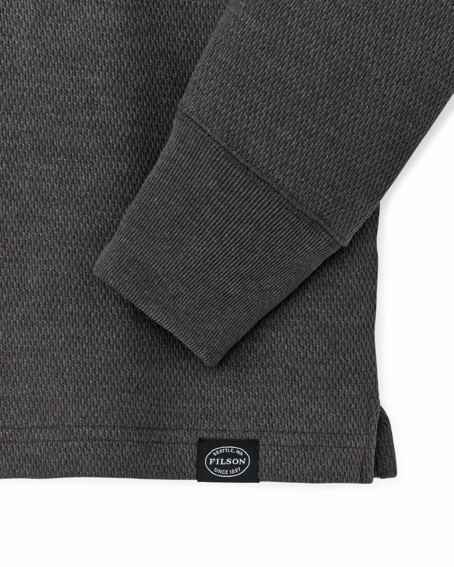Filson Men Waffle Knit Henley - Charcoal