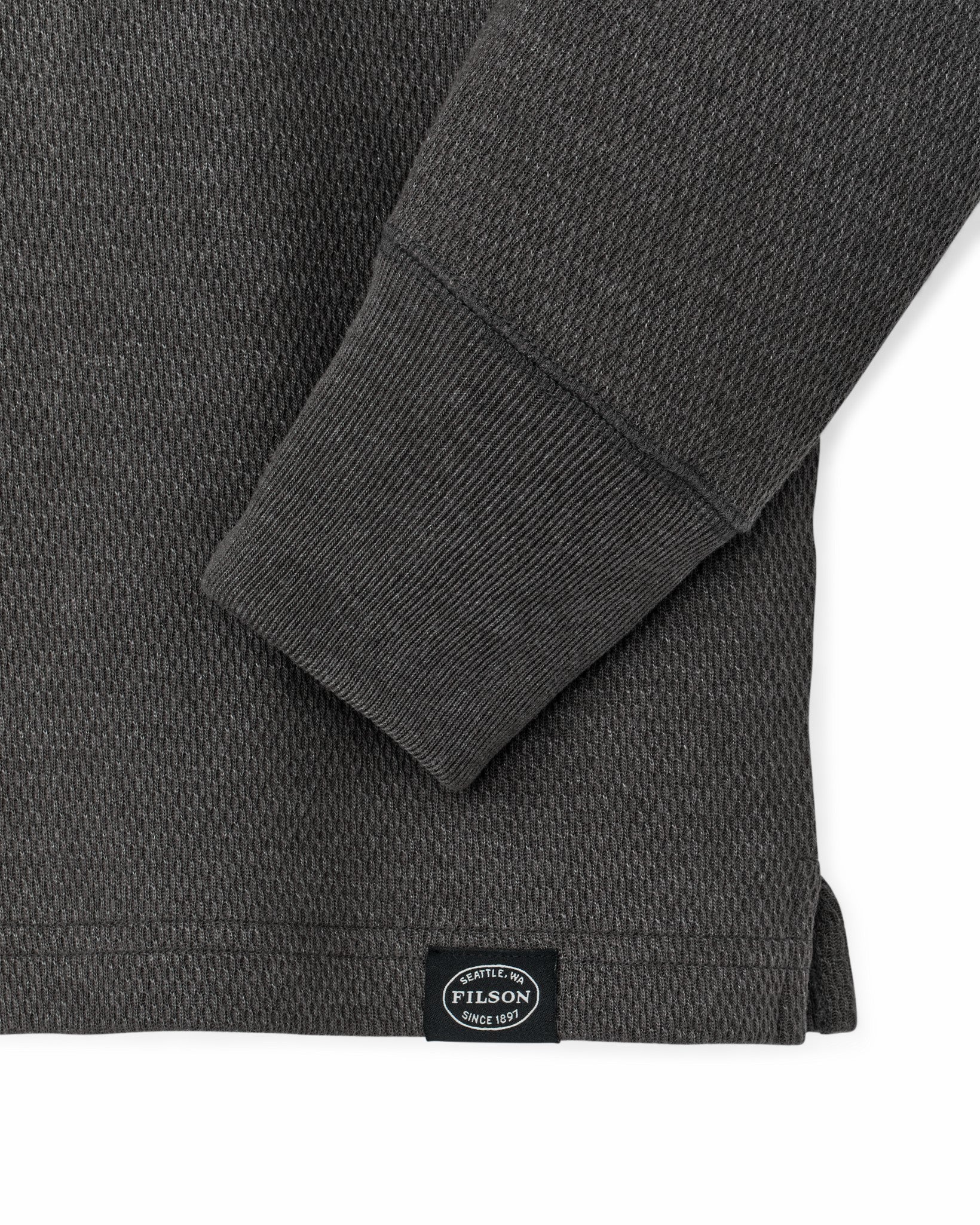 Filson Men Waffle Knit Henley - Charcoal