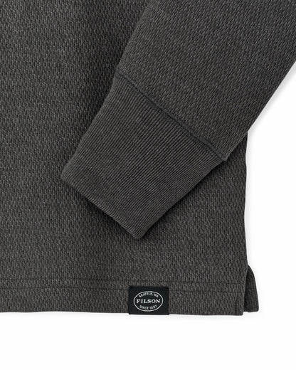 Filson Men Waffle Knit Henley - Charcoal