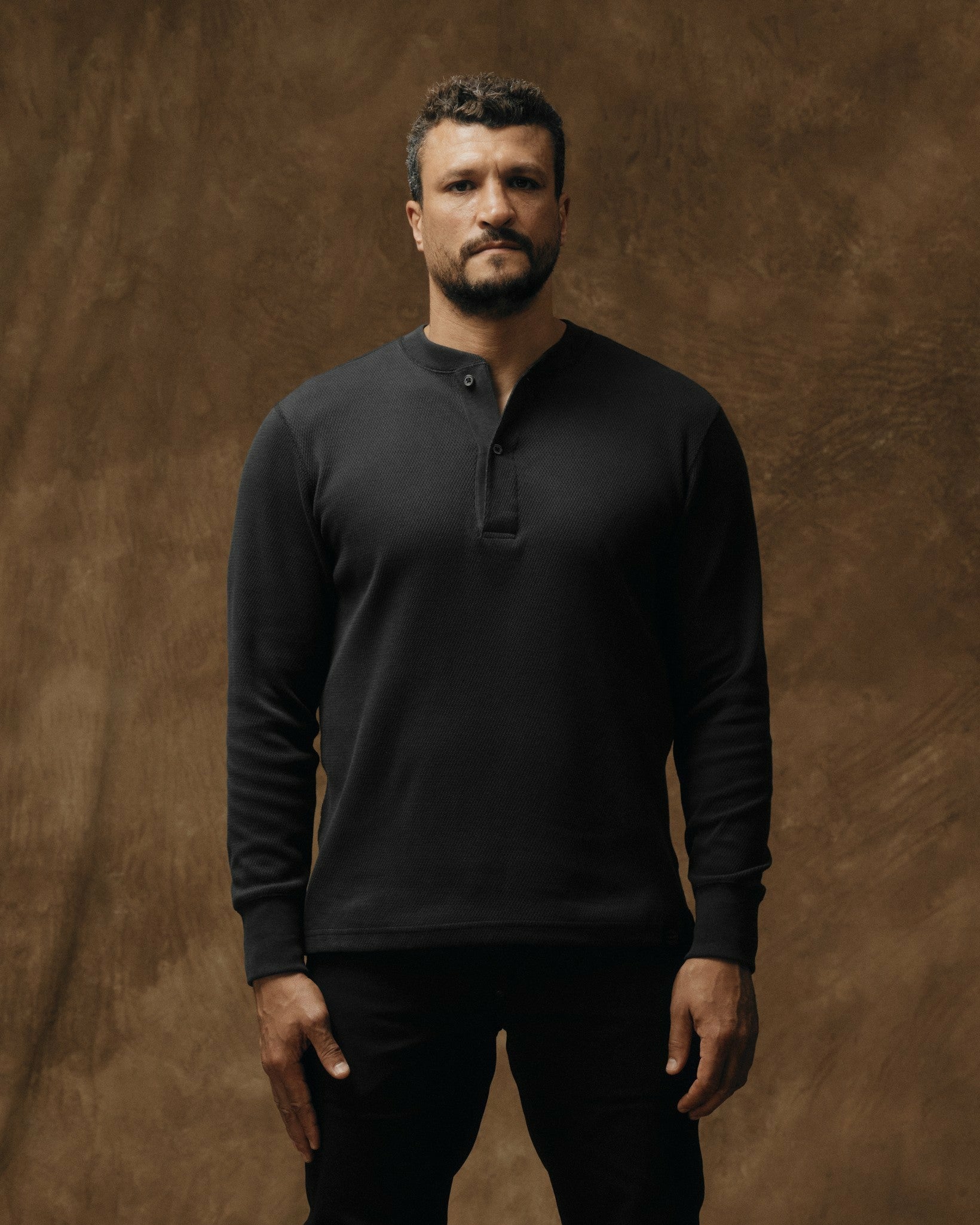 Filson Men Men's 100% Cotton Waffle Knit Henley