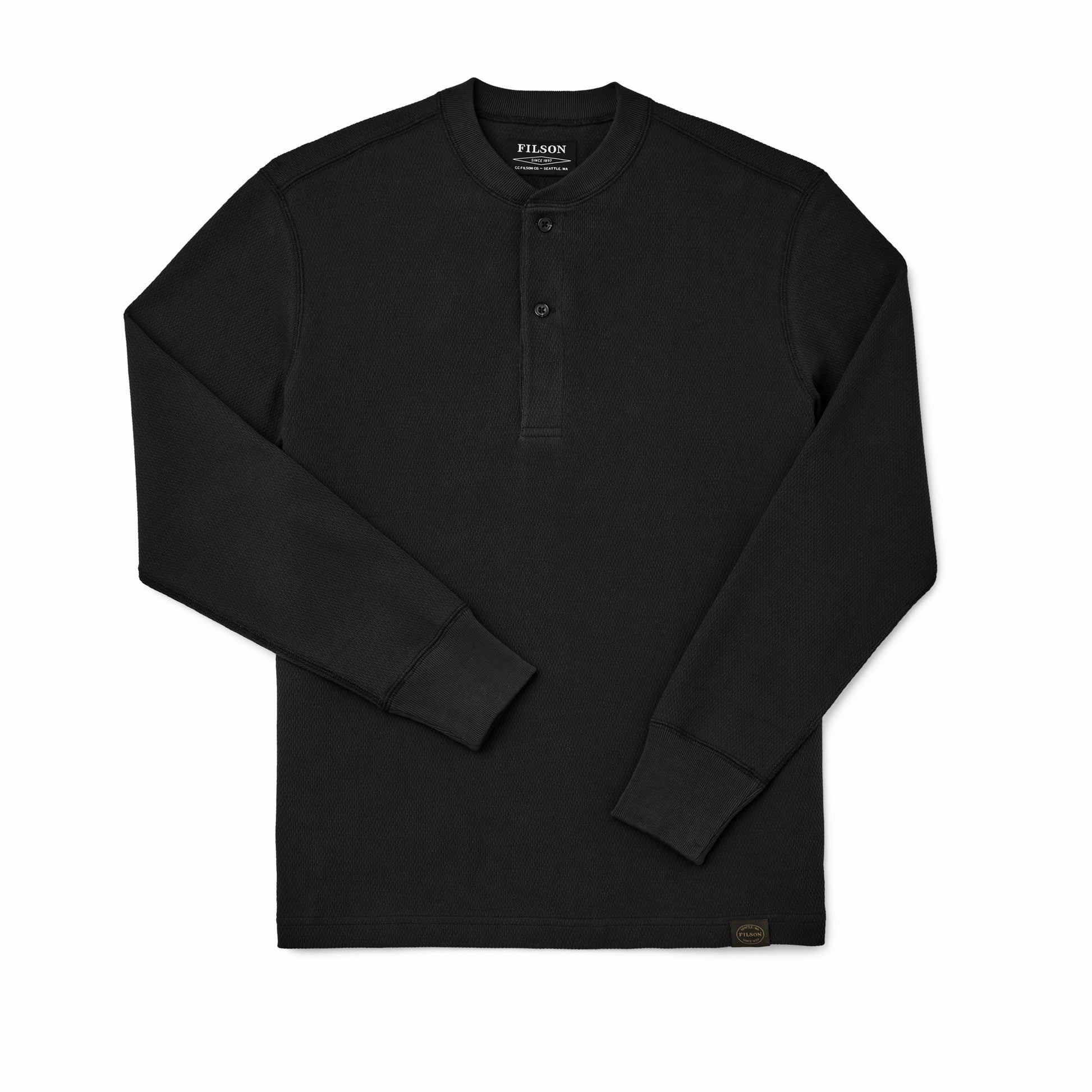 Filson Men Men's 100% Cotton Waffle Knit Henley