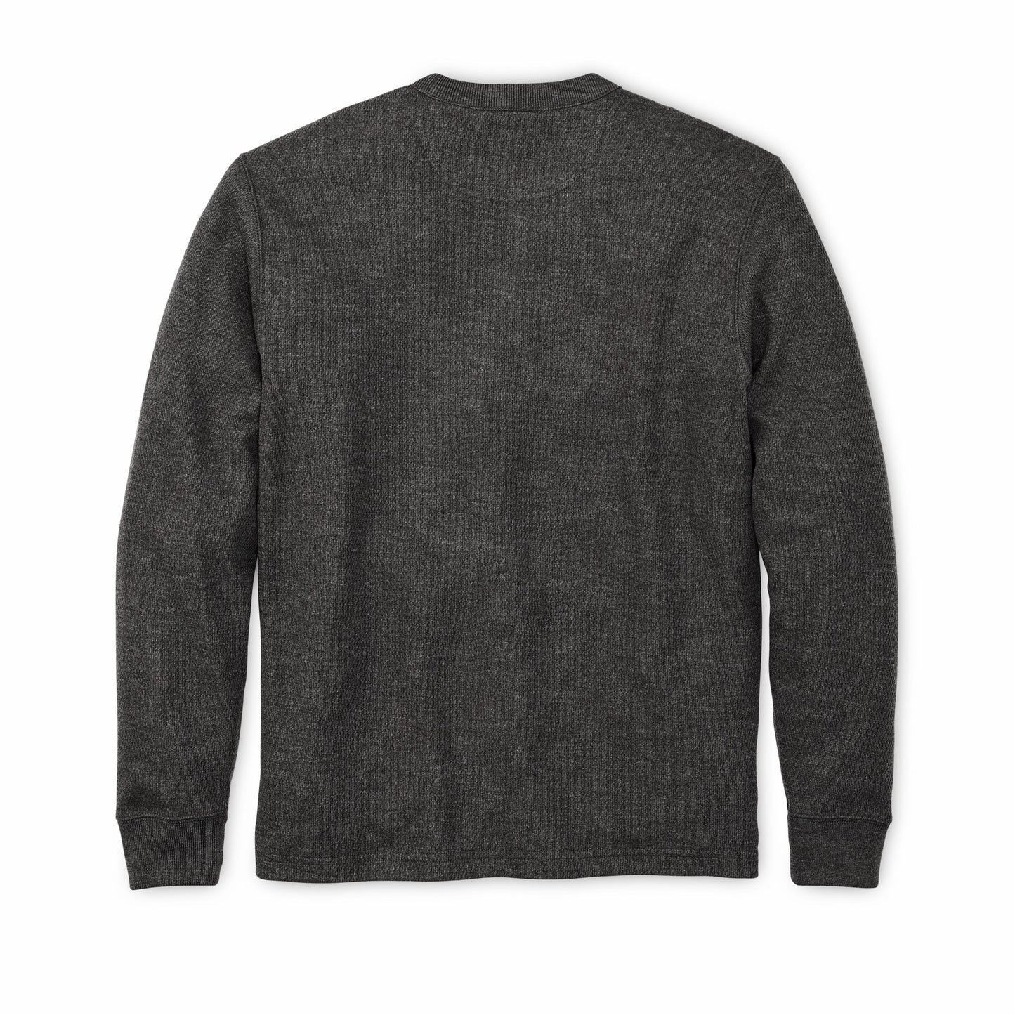 Filson Men Men's Waffle Knit Thermal Crewneck Sweatshirt — Charcoal