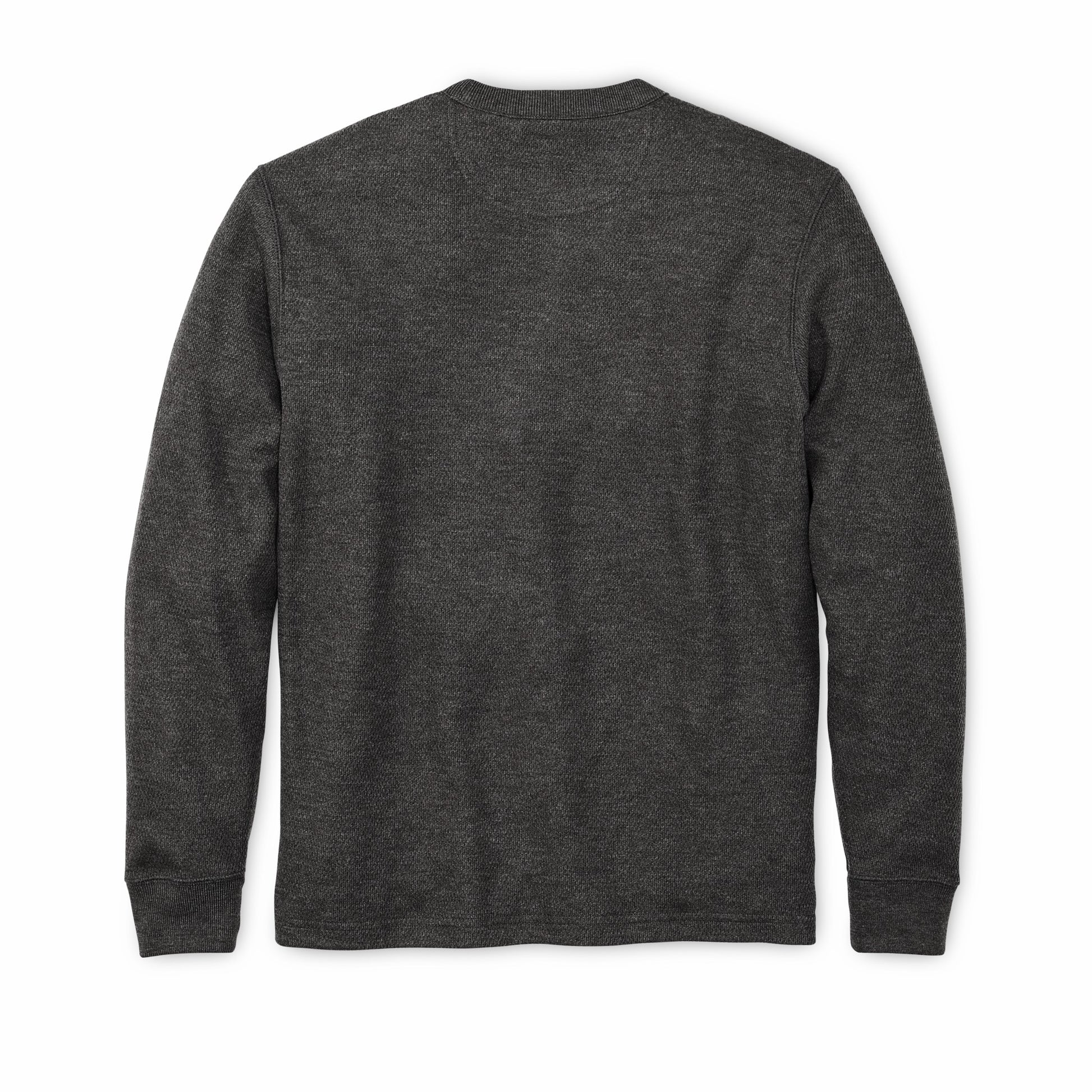 Filson Men Men's Waffle Knit Thermal Crewneck Sweatshirt — Charcoal