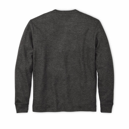 Filson Men Men's Waffle Knit Thermal Crewneck Sweatshirt — Charcoal
