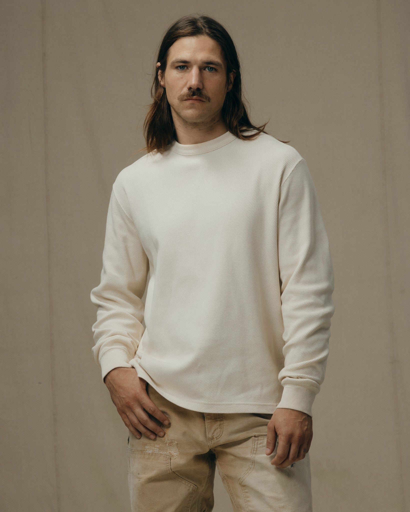 Filson Men Waffle Knit Thermal Crewneck
