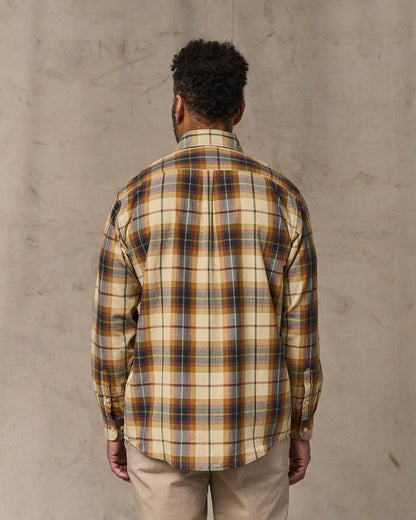 Filson Men Madras Button-Down Shirt - Tan / Spruce Multicolor