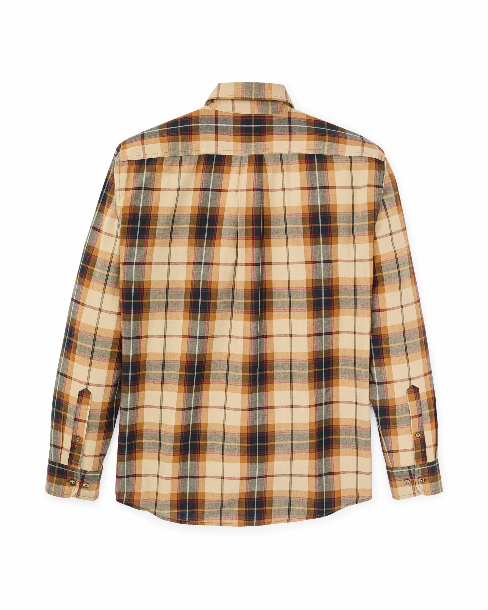 Filson Men Madras Button-Down Shirt - Tan / Spruce Multicolor
