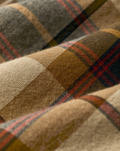 Filson Men Madras Button-Down Shirt - Tan / Spruce Multicolor