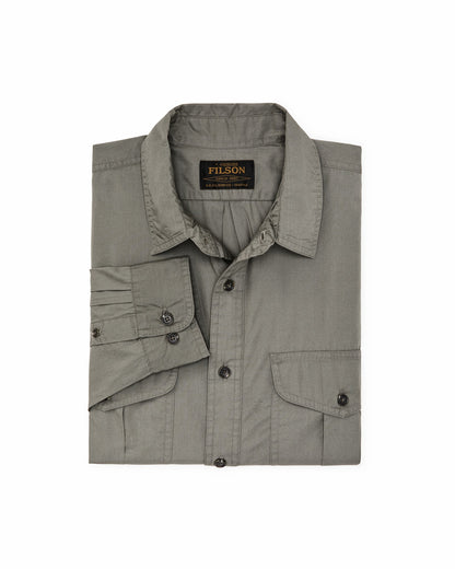 Filson Men Filson's Washed Feather Cloth Shirt - Olive Gray