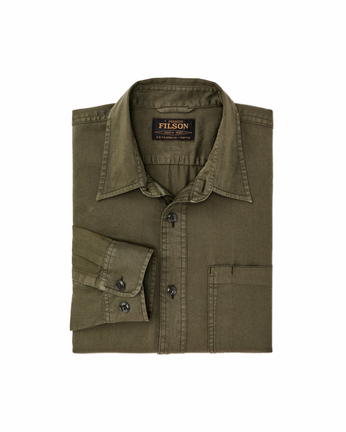 Filson Men 4.5-oz. Twill Shirt - Military Olive