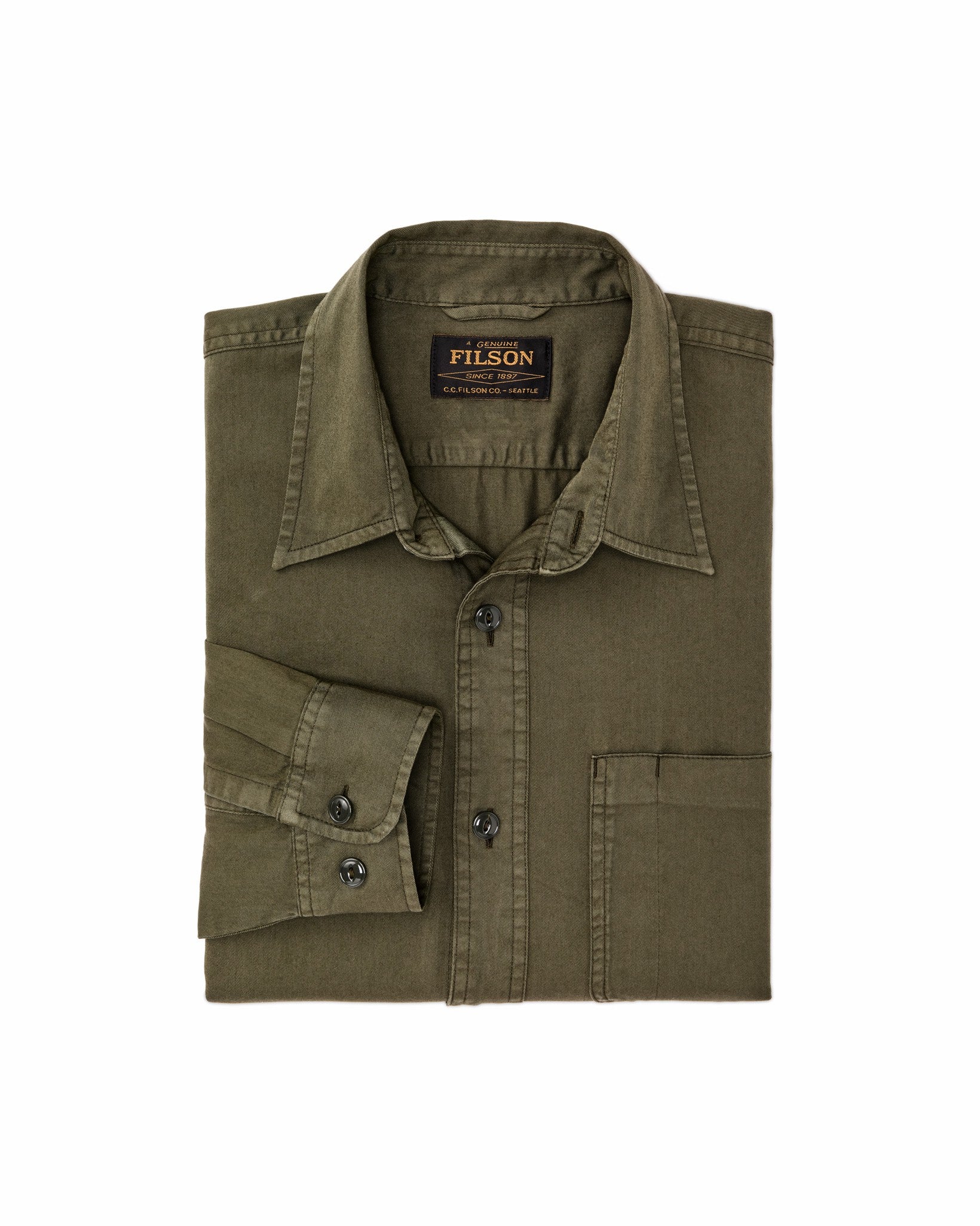 Filson Men 4.5-oz. Twill Shirt - Military Olive