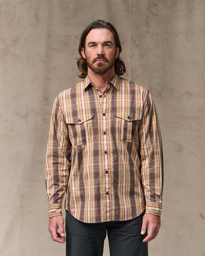 Filson Men Filson's Washed Feather Cloth Shirt - Brown Multi Plaid