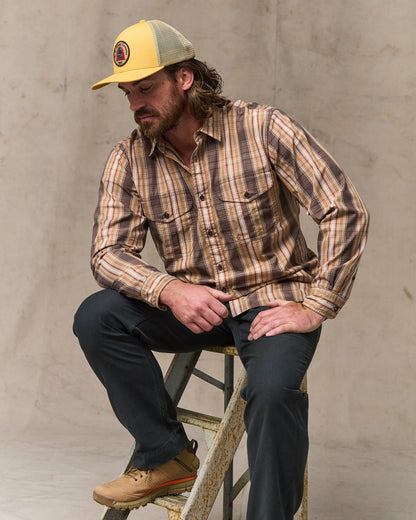 Filson Men Filson's Washed Feather Cloth Shirt - Brown Multi Plaid
