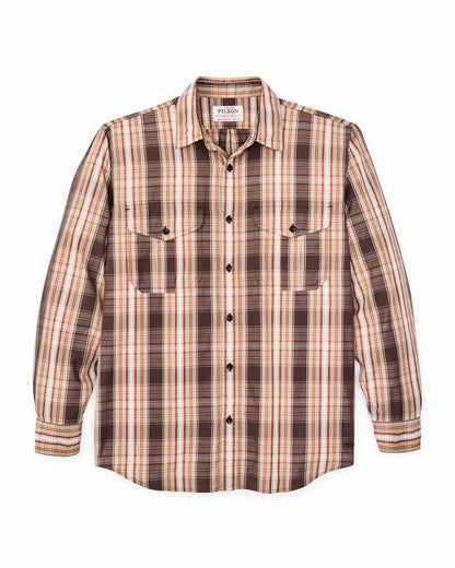 Filson Men Filson's Washed Feather Cloth Shirt - Brown Multi Plaid