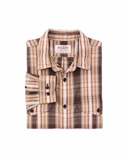 Filson Men Filson's Washed Feather Cloth Shirt - Brown Multi Plaid
