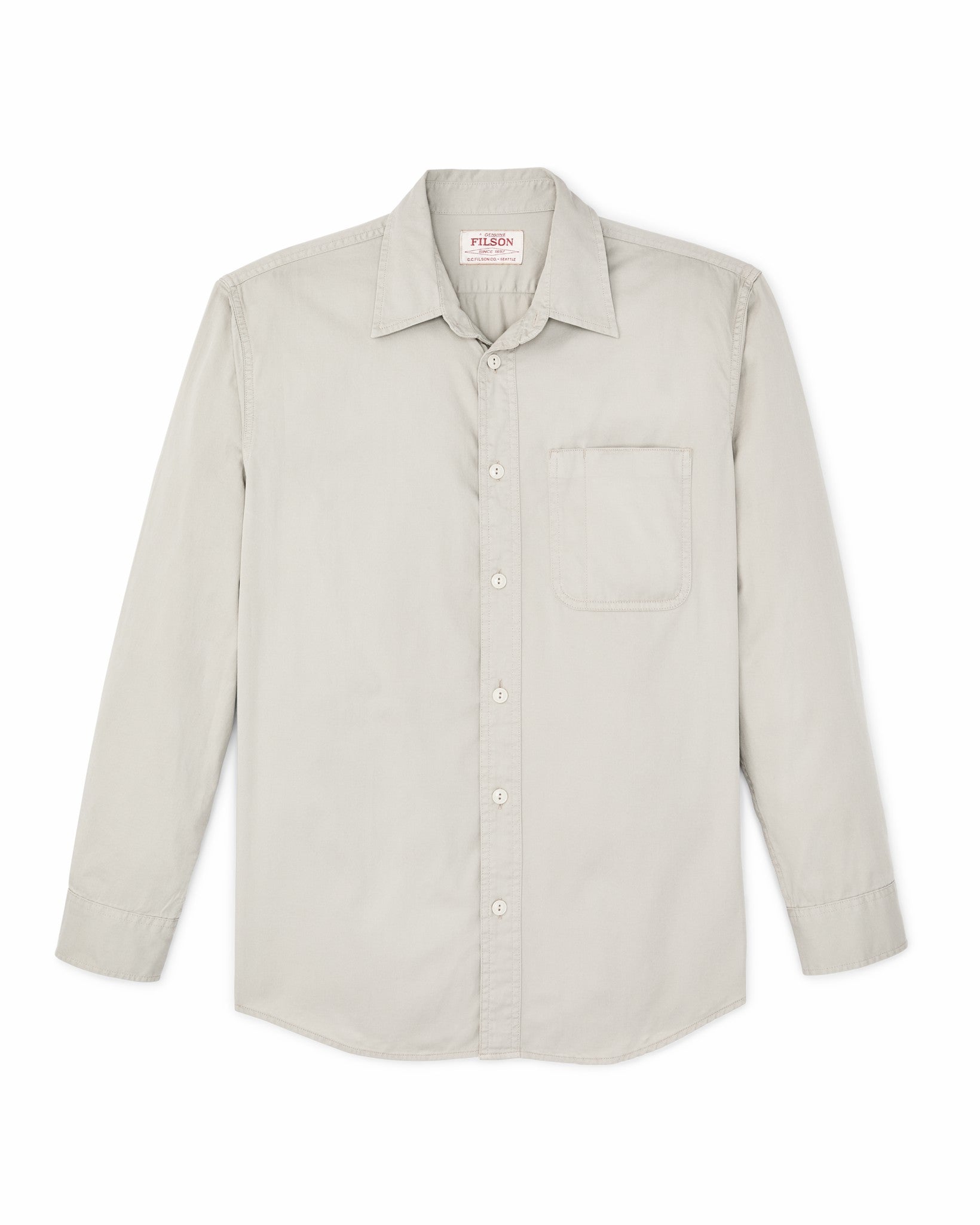 Filson Men 4.5-oz. Twill Shirt - Gray Sky