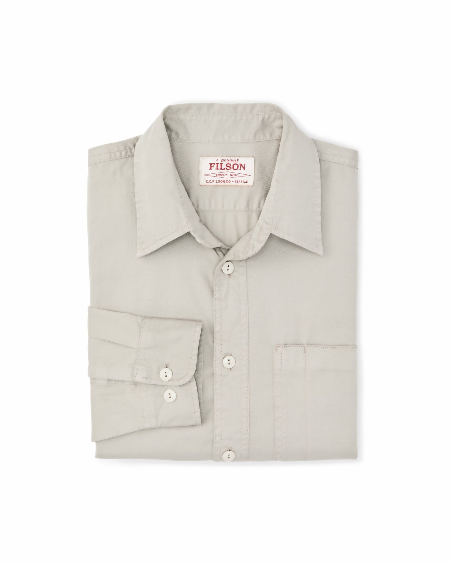 Filson Men 4.5-oz. Twill Shirt - Gray Sky