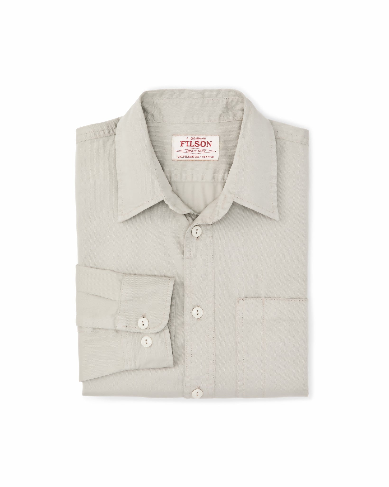 Filson Men 4.5-oz. Twill Shirt - Gray Sky