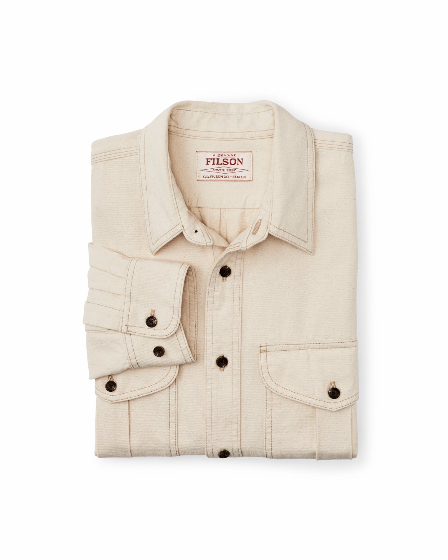 Filson Men Natural Twill Guide Shirt