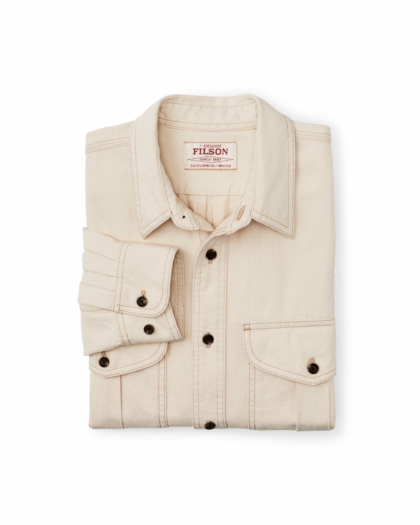 Filson Men Natural Twill Guide Shirt