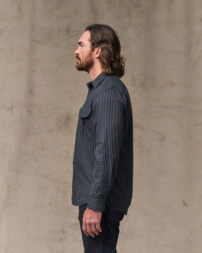 Filson Men Lightweight Alaskan Guide Shirt - Indigo / Ticking Stripe