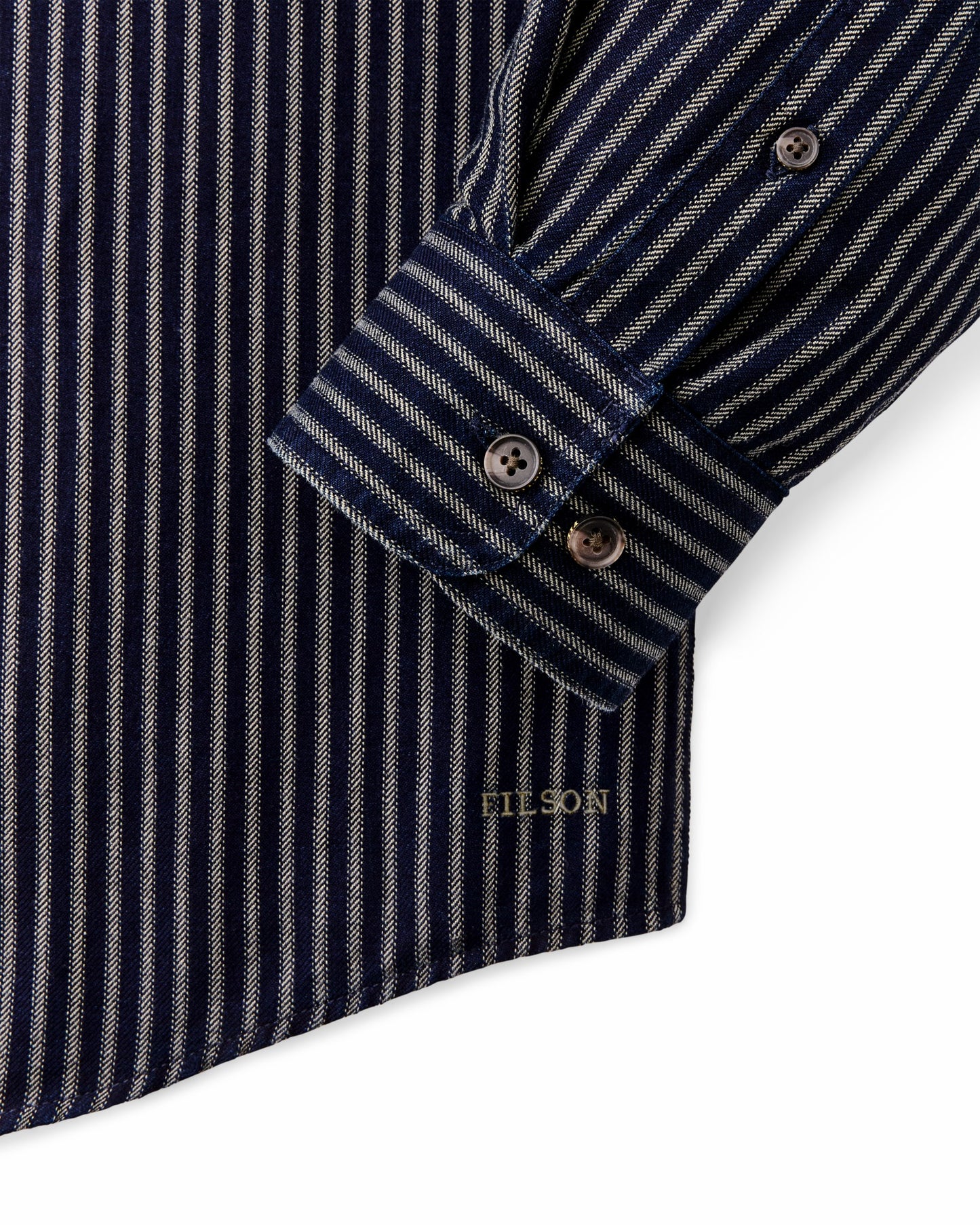 Filson Men Lightweight Alaskan Guide Shirt - Indigo / Ticking Stripe