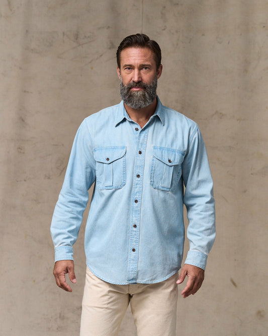 Filson Men Denim Guide Shirt - Light Indigo
