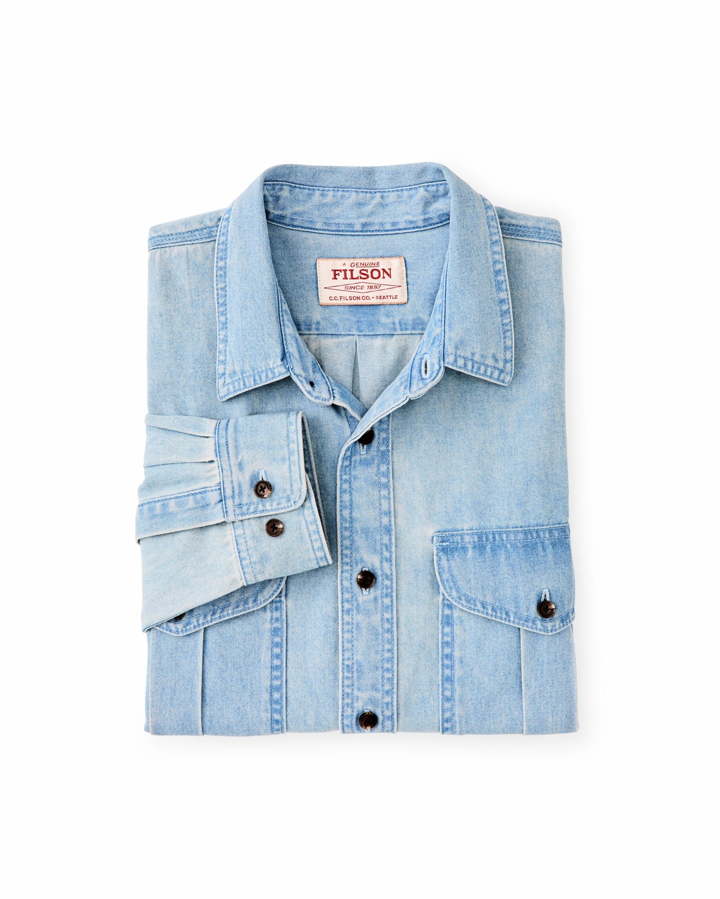 Filson Men Denim Guide Shirt - Light Indigo