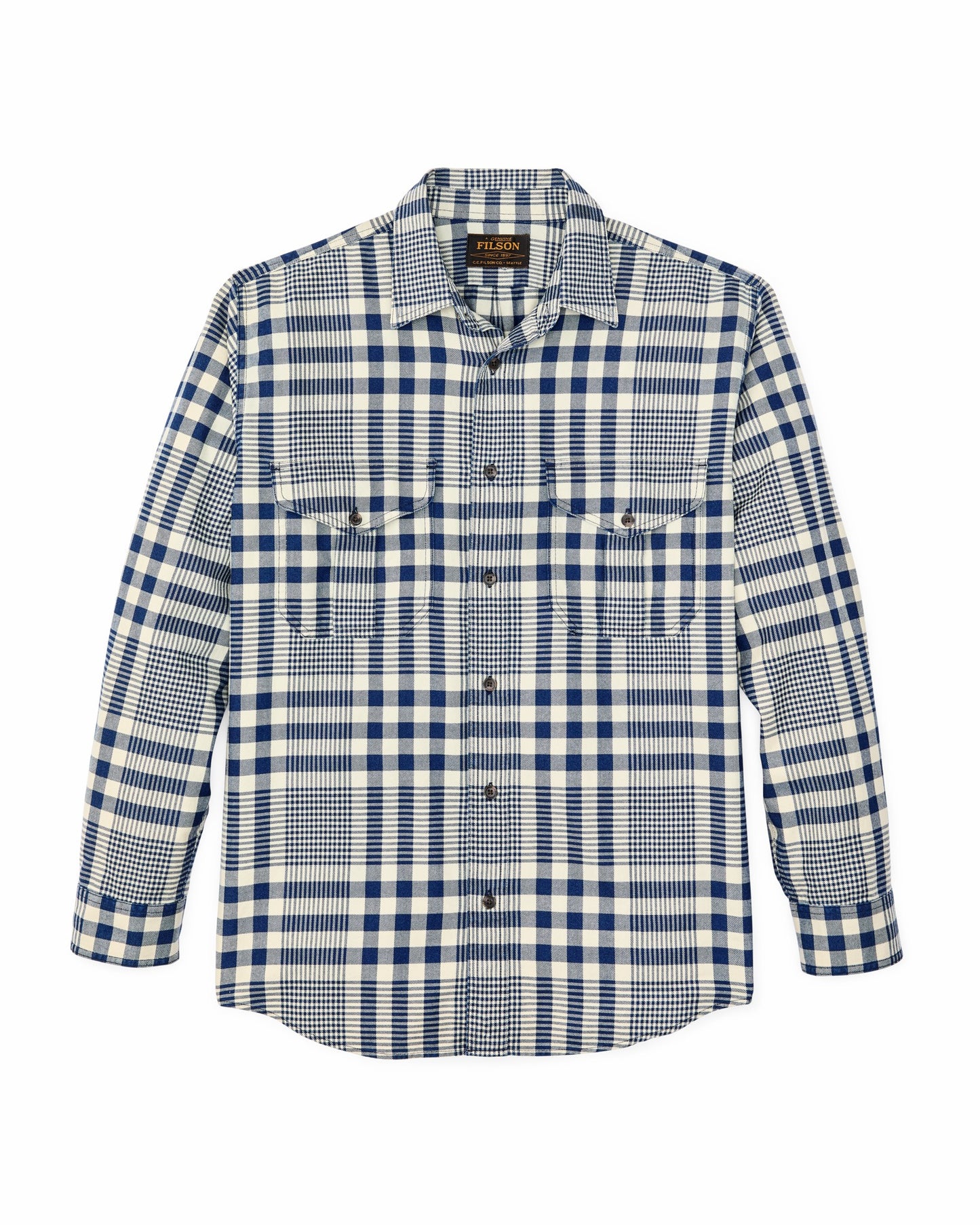 Filson Men Lightweight Alaskan Guide Shirt - Indigo Multi Plaid