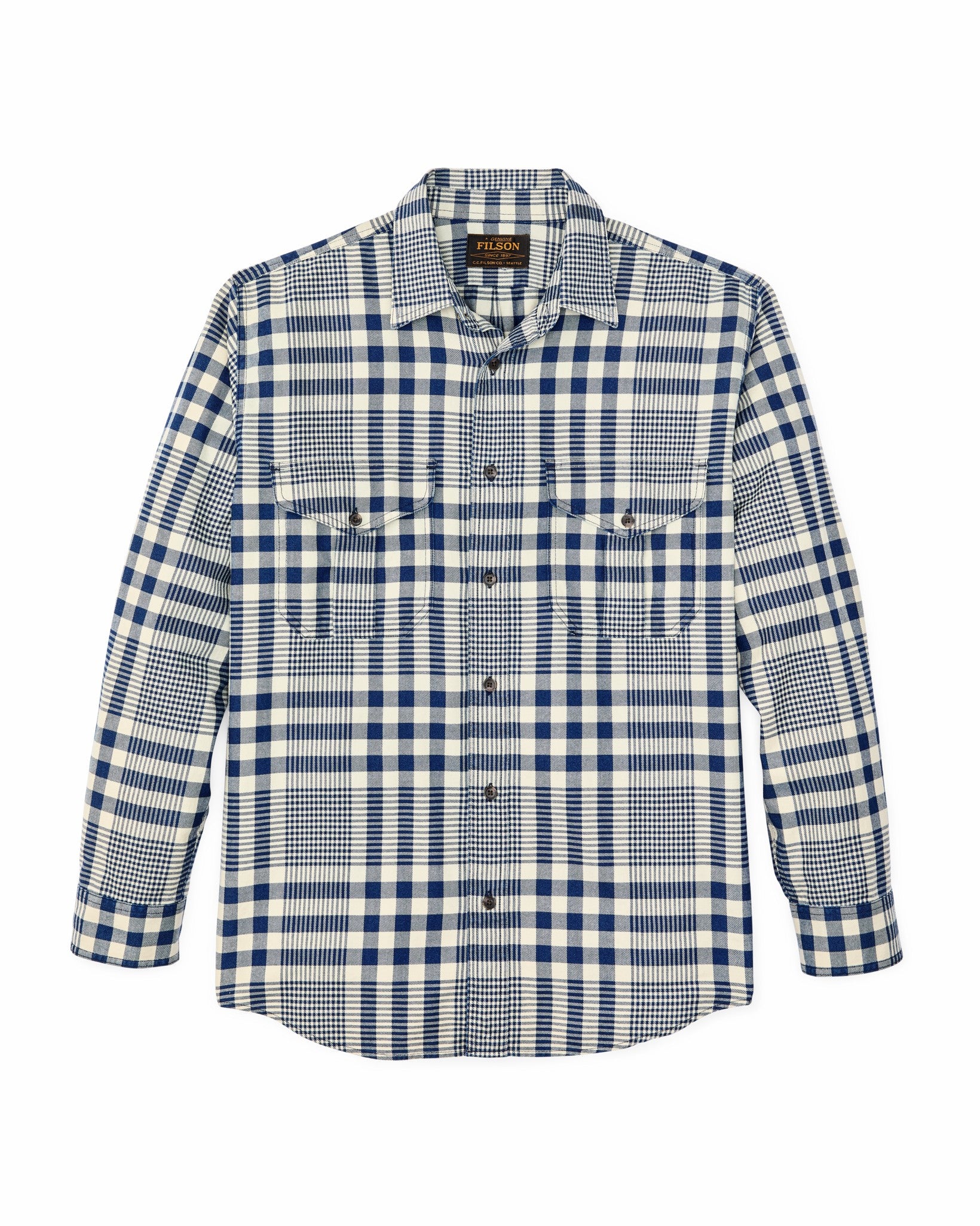Filson Men Lightweight Alaskan Guide Shirt - Indigo Multi Plaid