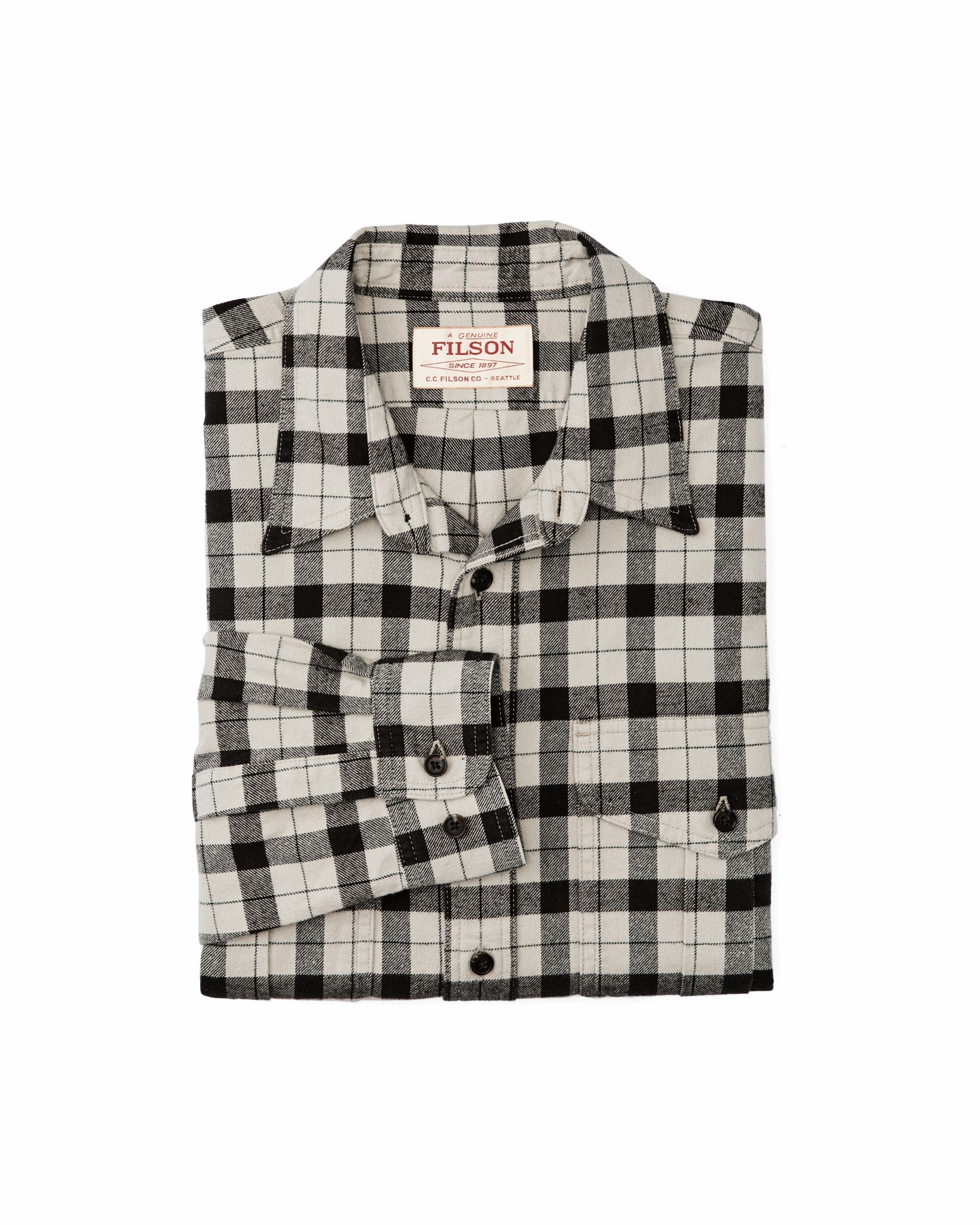 Filson Men Alaskan Guide Shirt - Cream / Peat / Multi Plaid