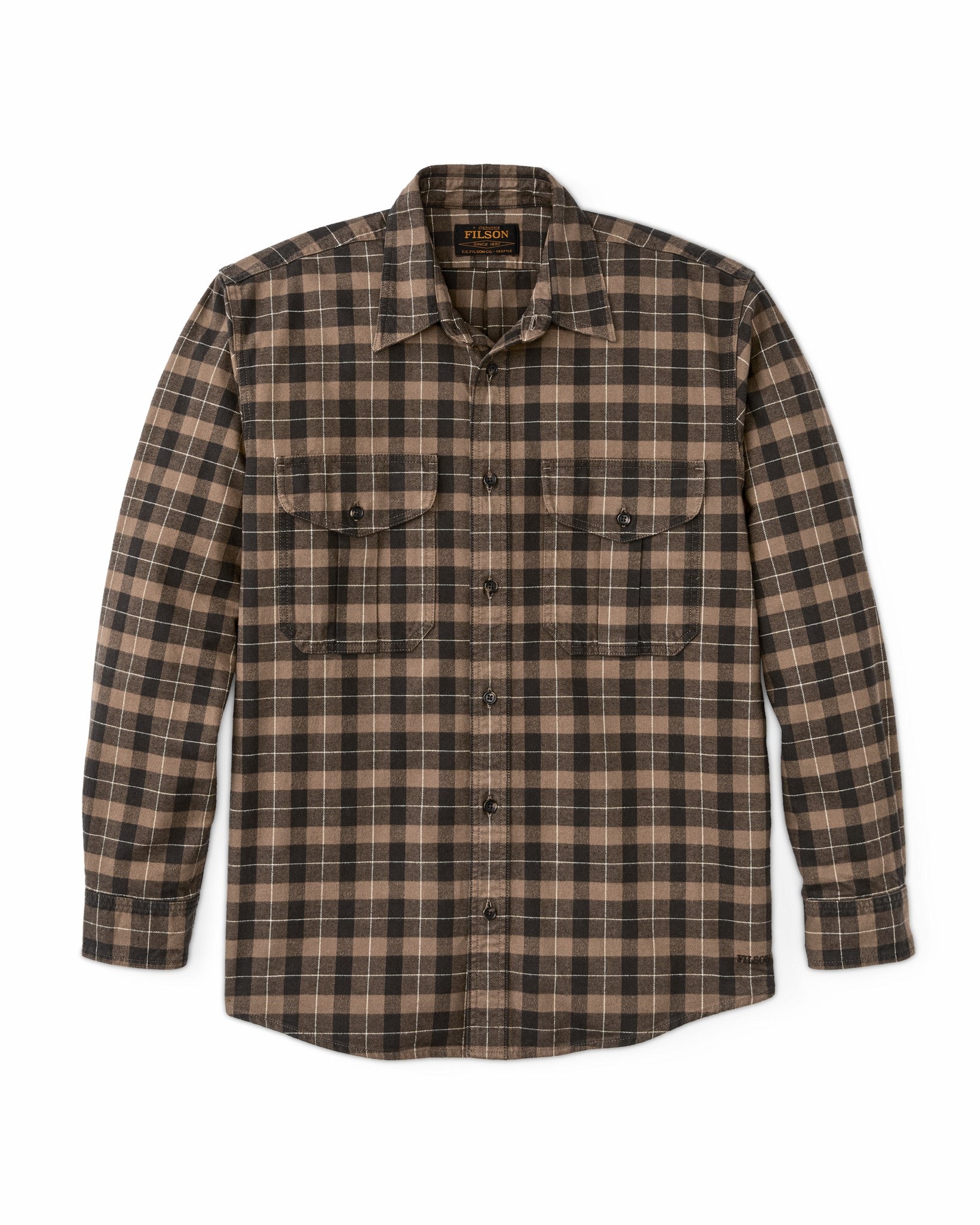 Filson Men Alaskan Guide Shirt - Light Brown / Peat / Multi Plaid