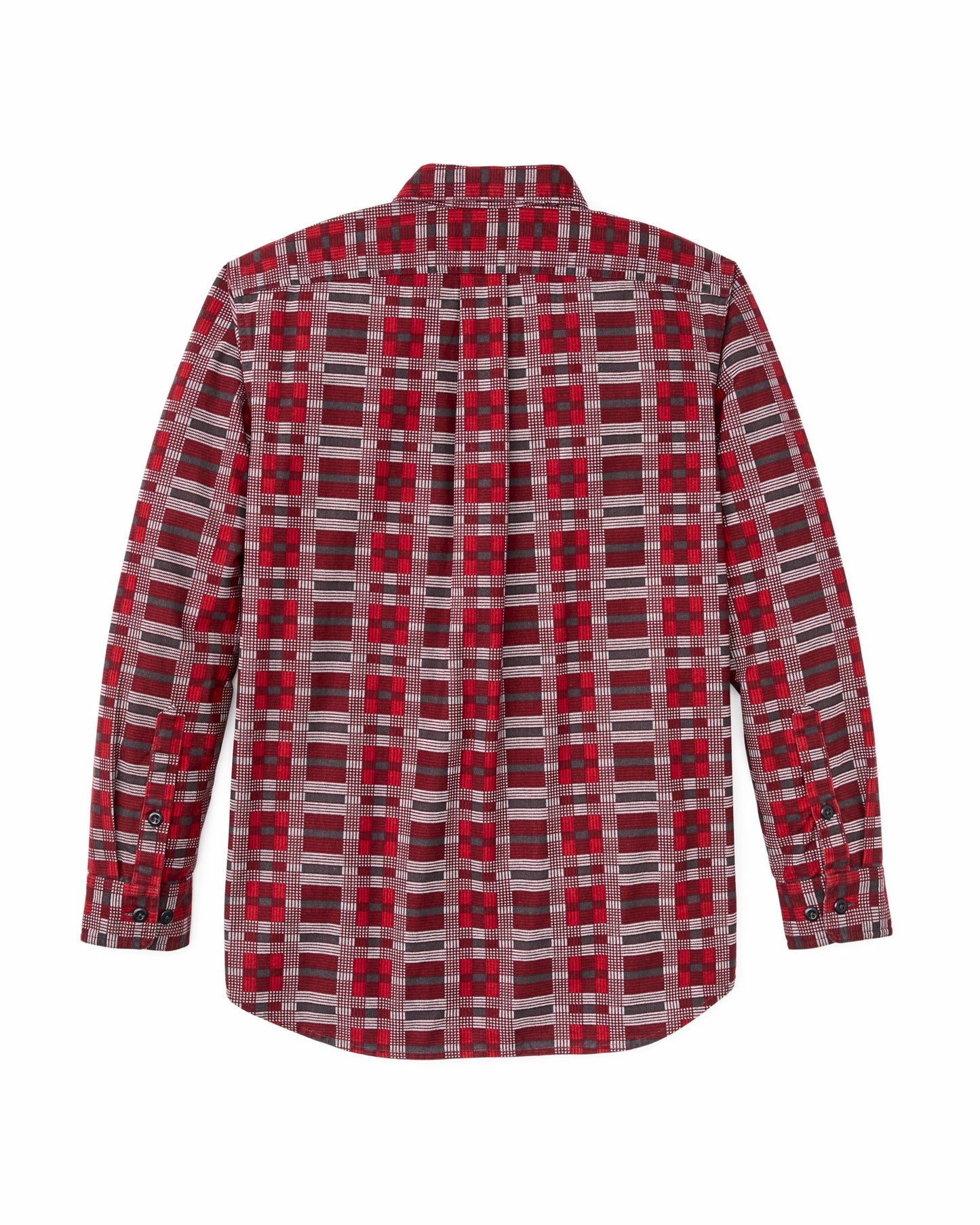 Filson Men Field Flannel Shirt - Burgundy / Red Plaid