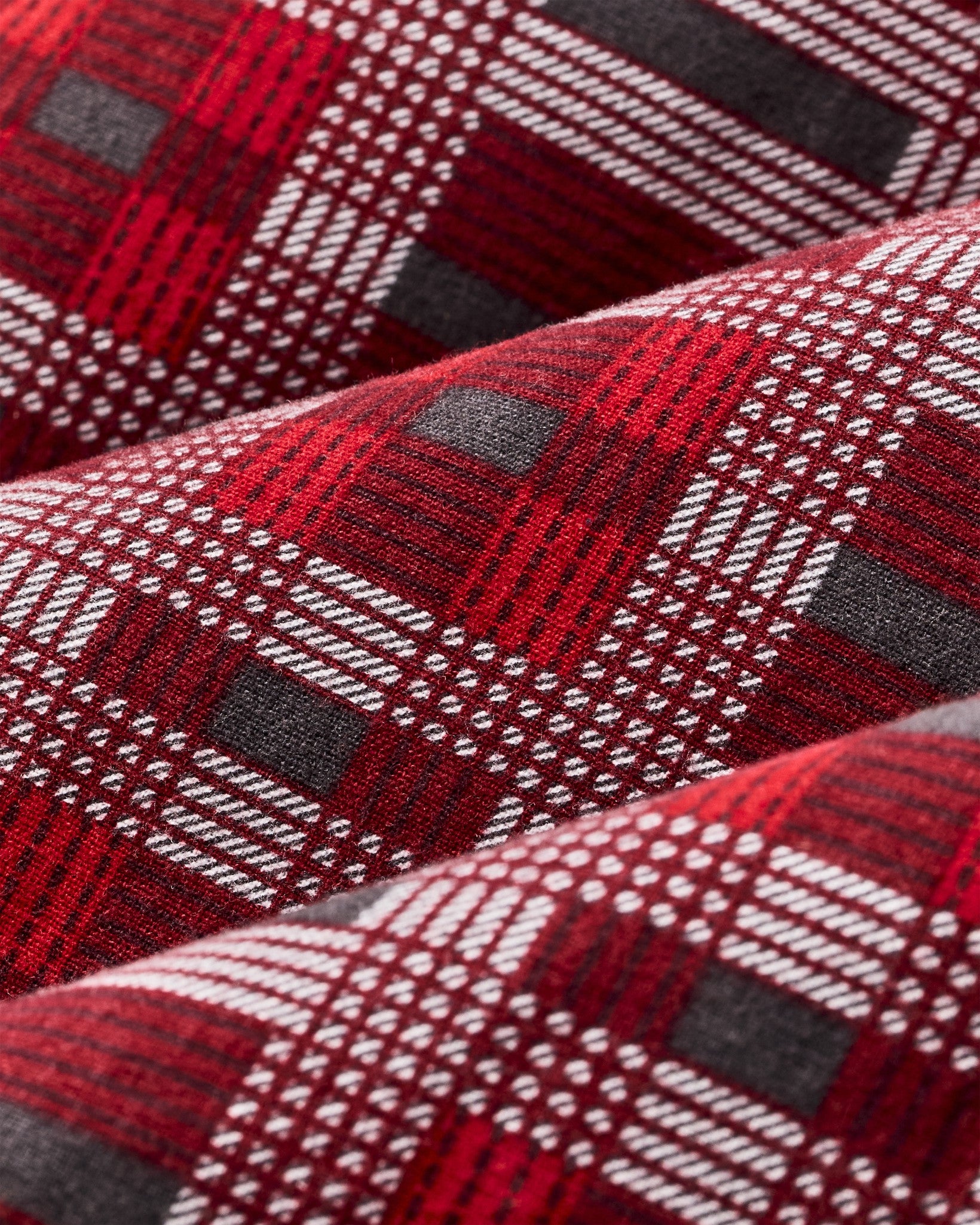 Filson Men Field Flannel Shirt - Burgundy / Red Plaid