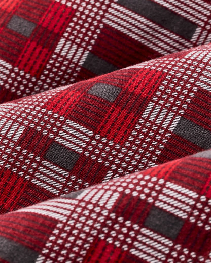 Filson Men Field Flannel Shirt - Burgundy / Red Plaid