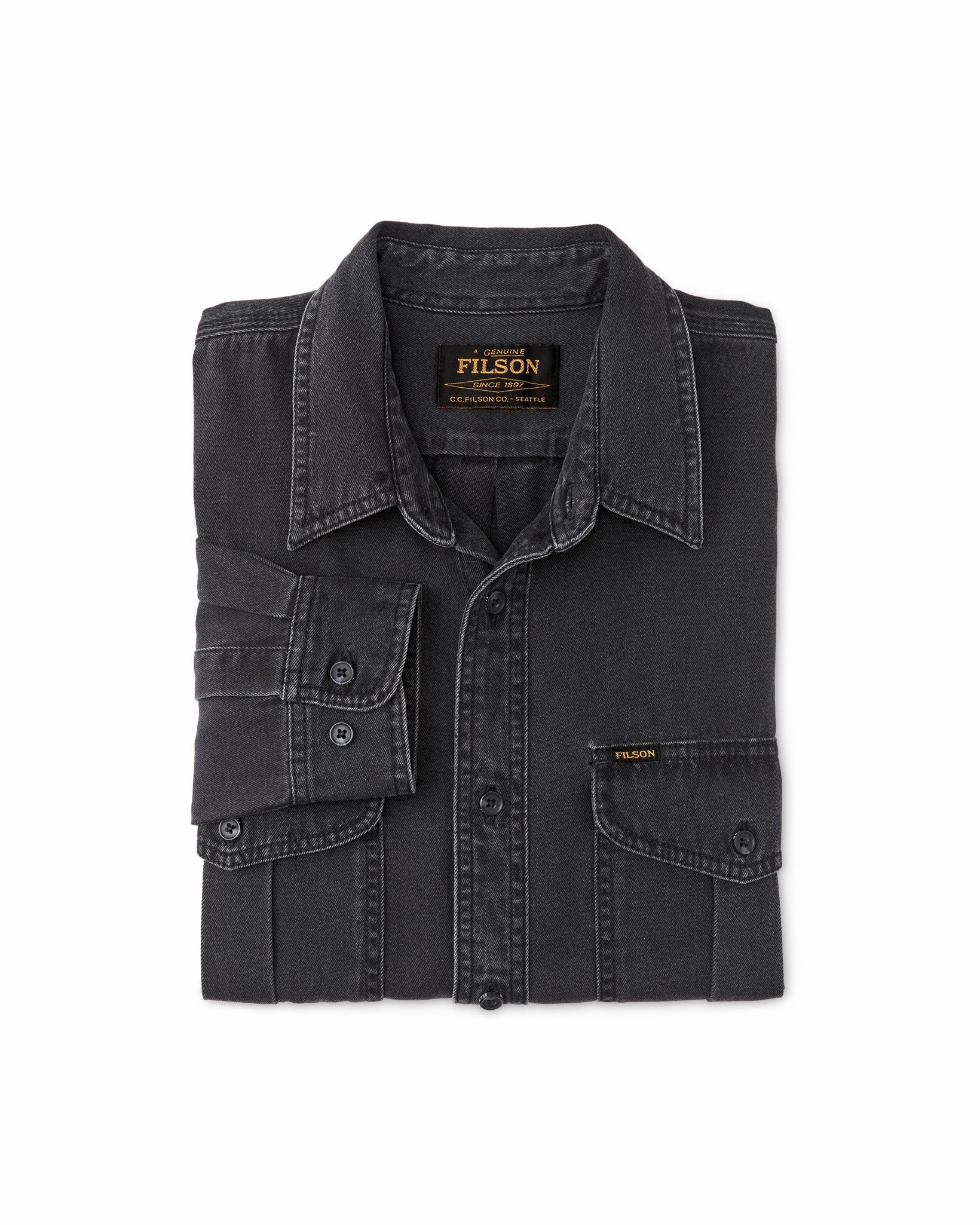 Filson Men Denim Guide Shirt - Black