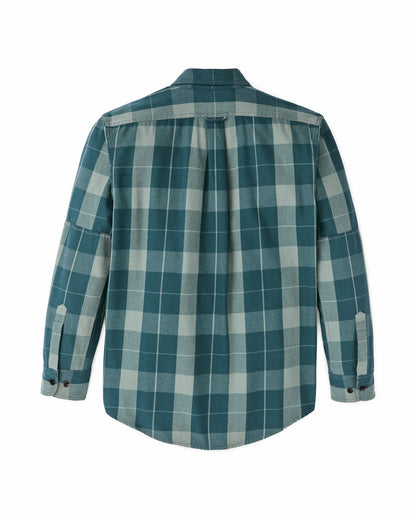 Filson Men Vintage Wash Alaskan Guide Shirt - Jasper / Dark Teal Plaid