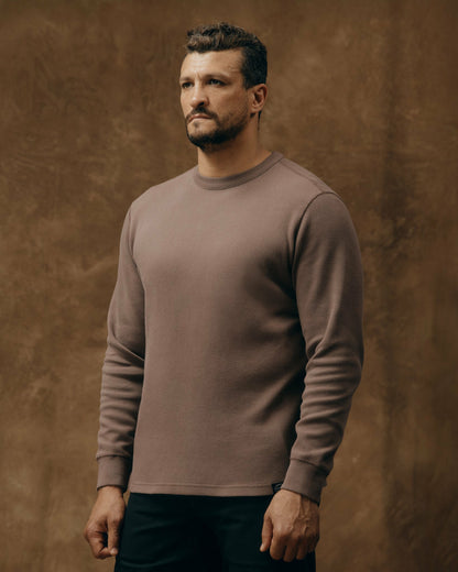 Filson Men Waffle Knit Thermal Crewneck - Brown