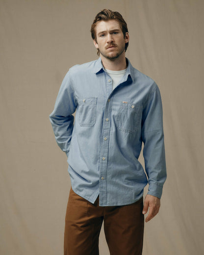 Filson Men Men's Long Sleeve Chambray CPO Shirt