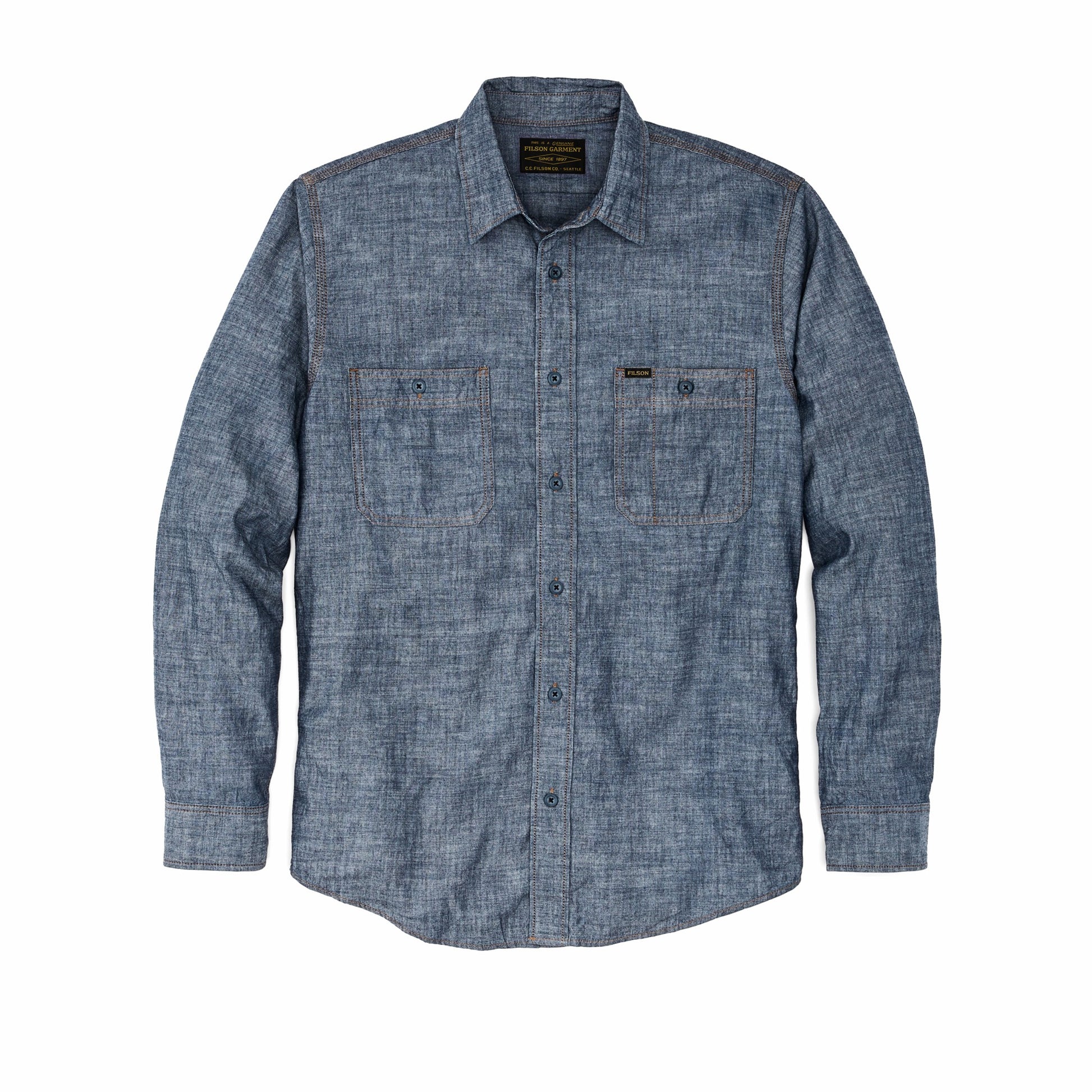 Filson Men Men's Long Sleeve Chambray CPO Shirt