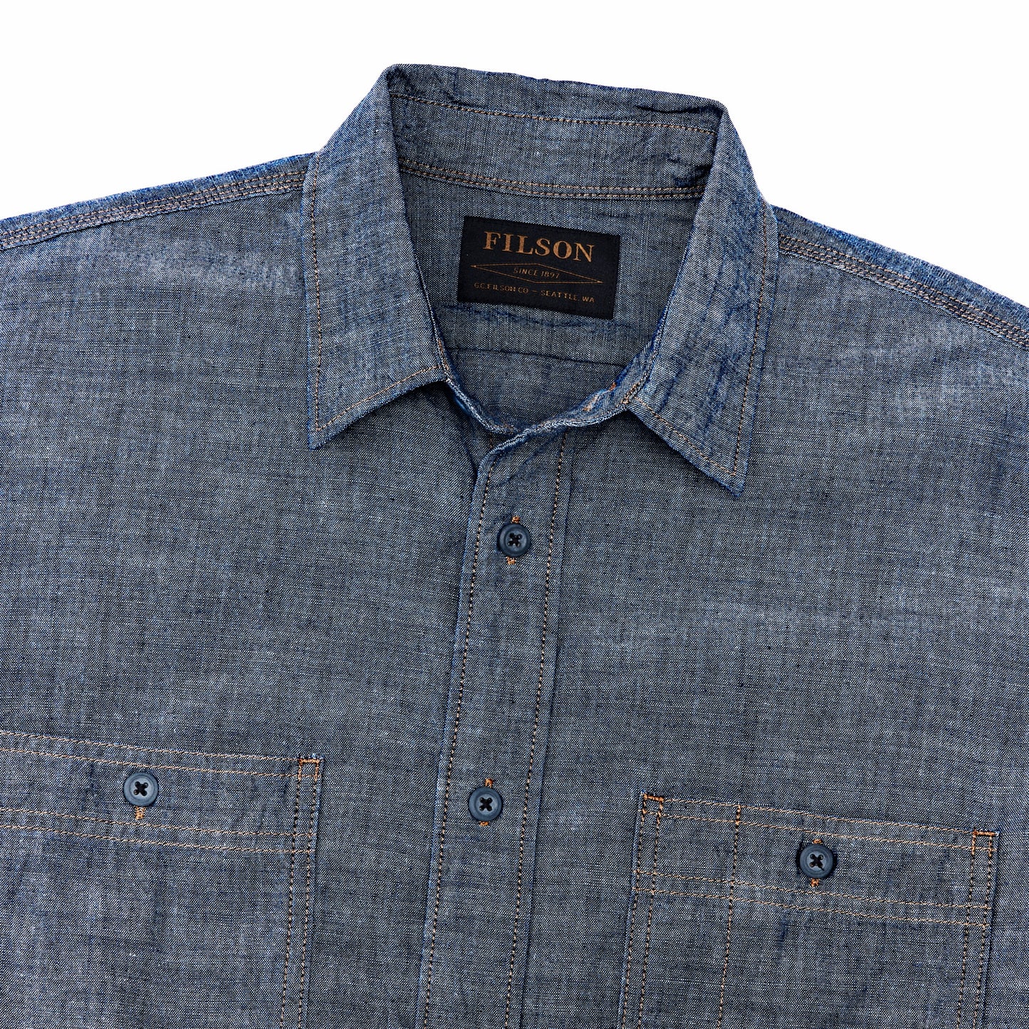 Filson Men Men's Long Sleeve Chambray CPO Shirt