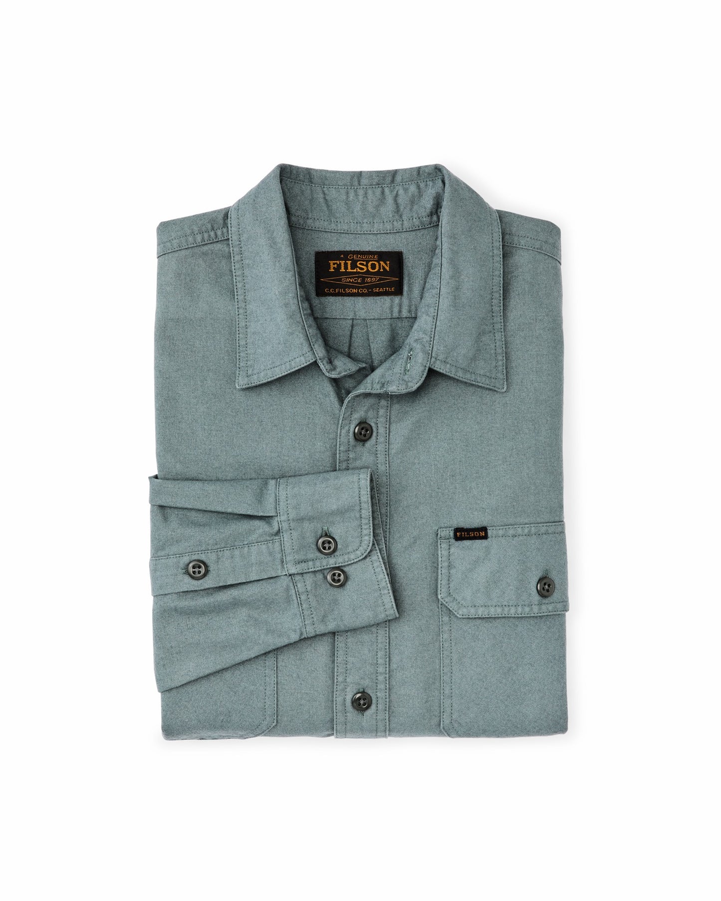 Filson Men Field Flannel Shirt - Balsam Green