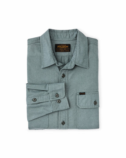 Filson Men Field Flannel Shirt - Balsam Green