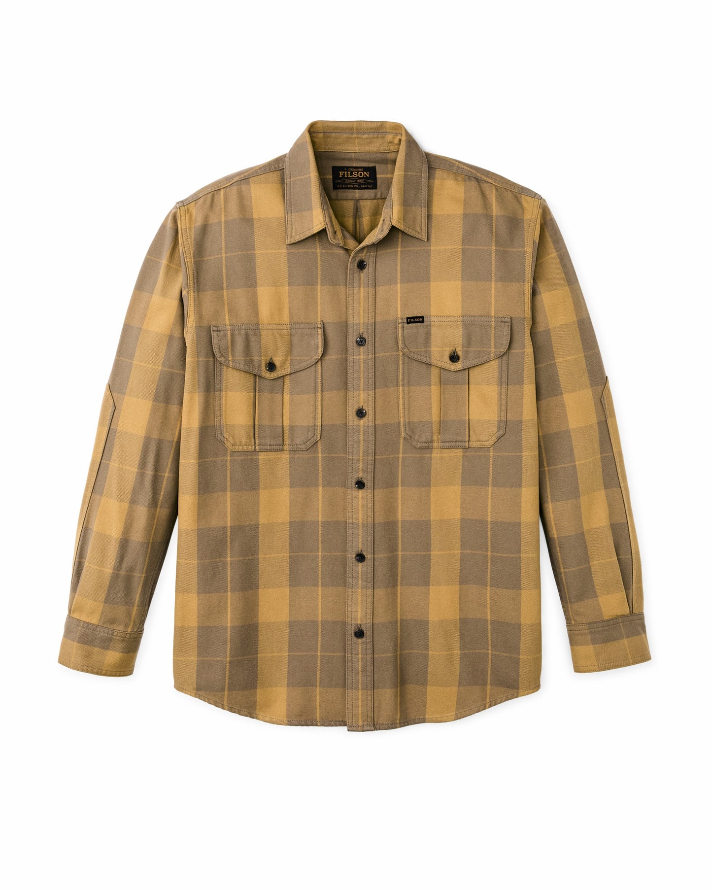 Filson Men Vintage Wash Alaskan Guide Shirt - Light Brown / Ochre Plaid