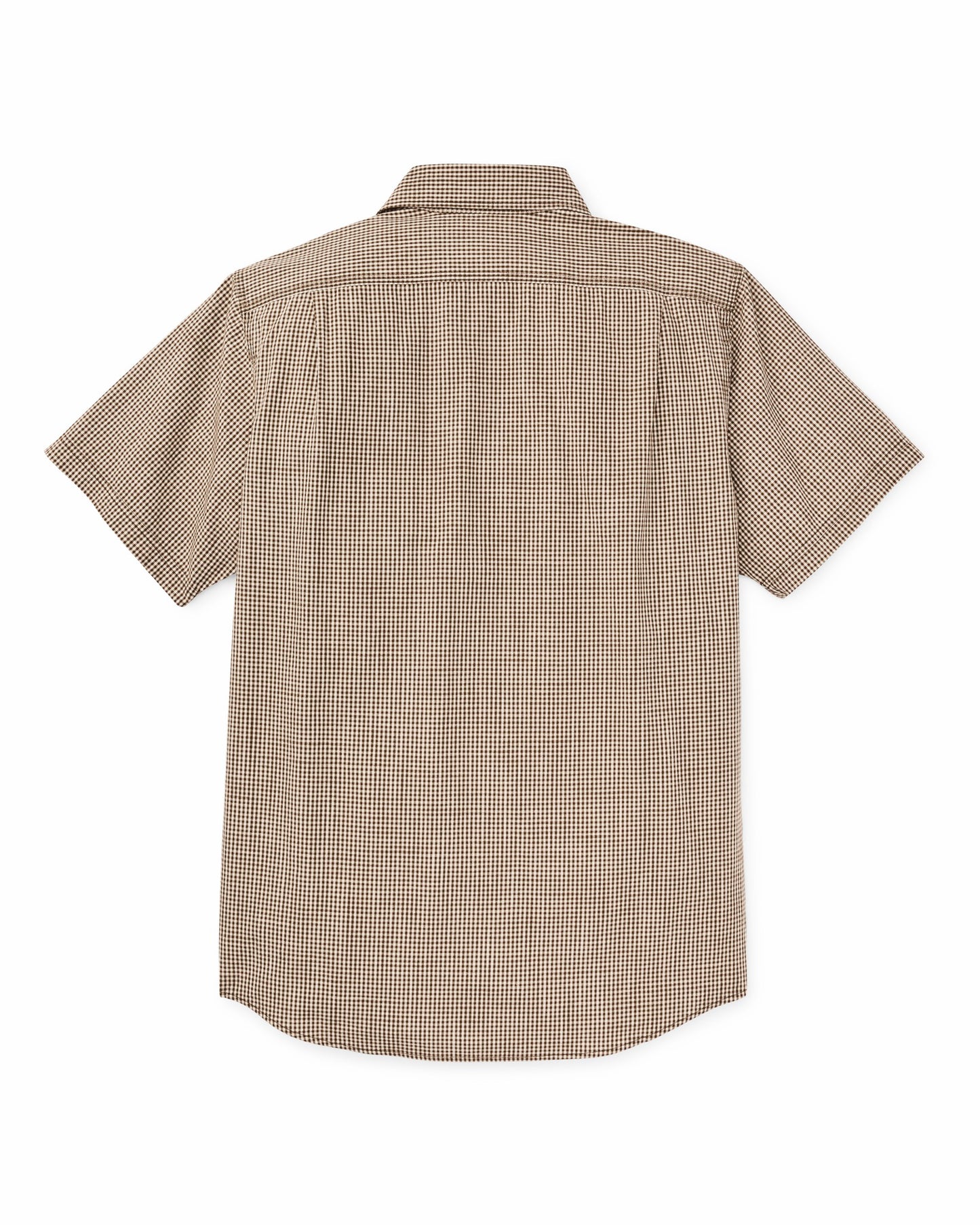 Filson Men Short Sleeve Chambray Shirt - Coffee / Natural Plaid