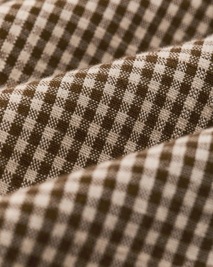Filson Men Short Sleeve Chambray Shirt - Coffee / Natural Plaid