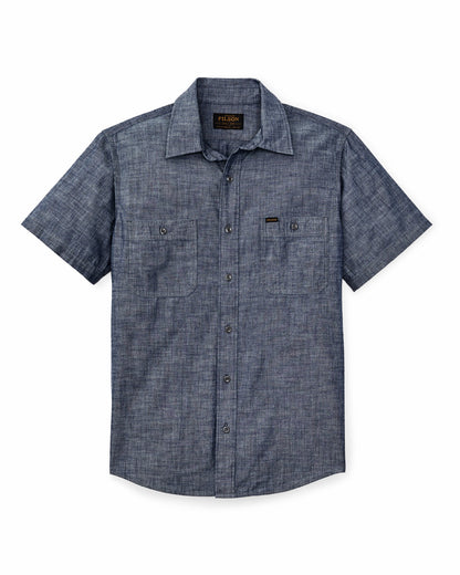 Filson Men Short Sleeve Chambray Shirt - Vintage Fade