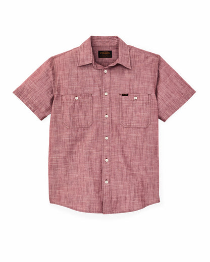 Filson Men Short Sleeve Chambray Shirt - Sable